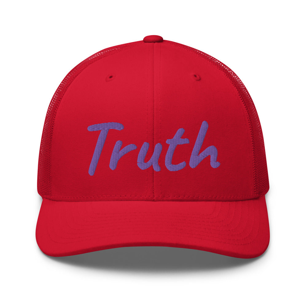 Truth In Amethyst Embroidery on Retro Trucker Hat