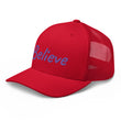 Believe In Amethyst Embroidery on Retro Trucker Hat