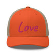 Love In Star Rose Quartz Embroidery on Retro Trucker Hat