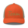 Team In Celluloid Embroidery on Retro Trucker Hat