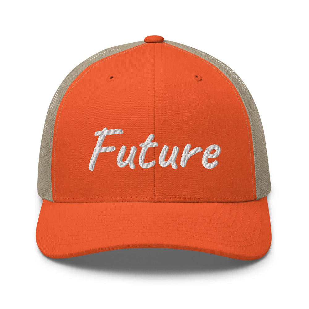 Future In Pearl Embroidery on Retro Trucker Hat