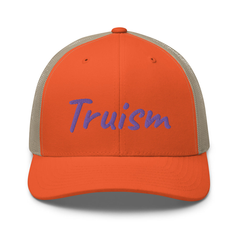 Truism In Amethyst Embroidery on Retro Trucker Hat