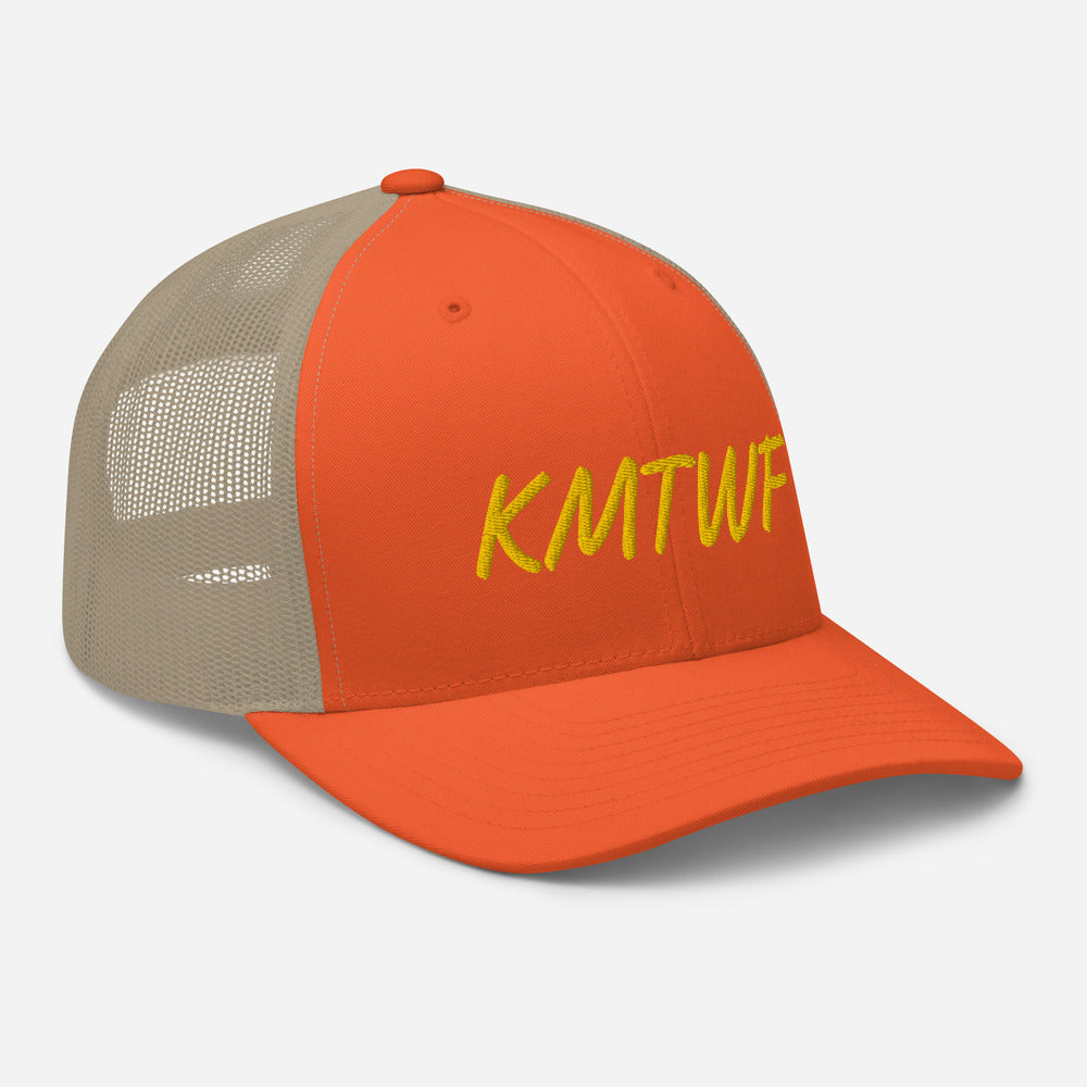 KMTWF In Gold Embroidery on Retro Trucker Hat