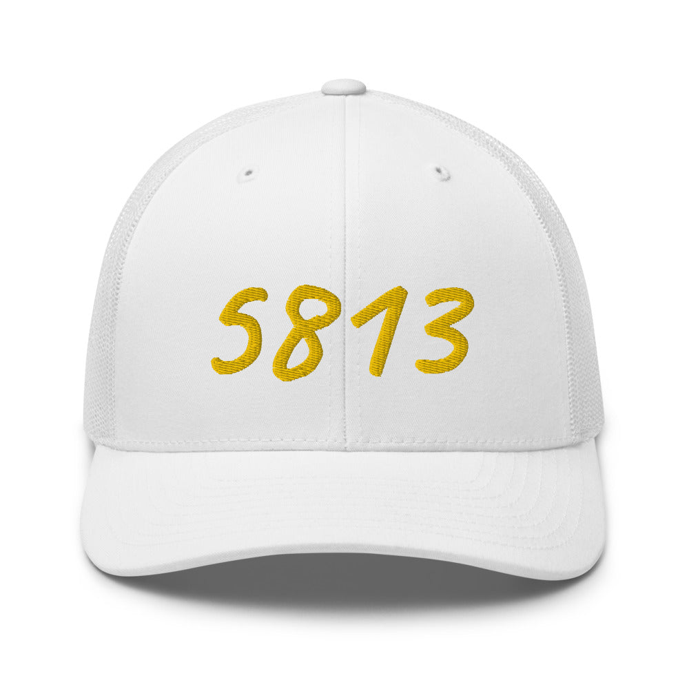 5813 In Gold Embroidery on Retro Trucker Hat