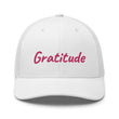 Gratitude In Star Rose Quartz Embroidery on Retro Trucker Hat