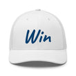 Win In Sapphire Embroidery on Retro Trucker Hat