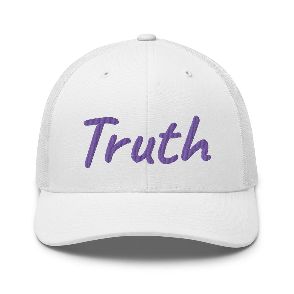 Truth In Amethyst Embroidery on Retro Trucker Hat