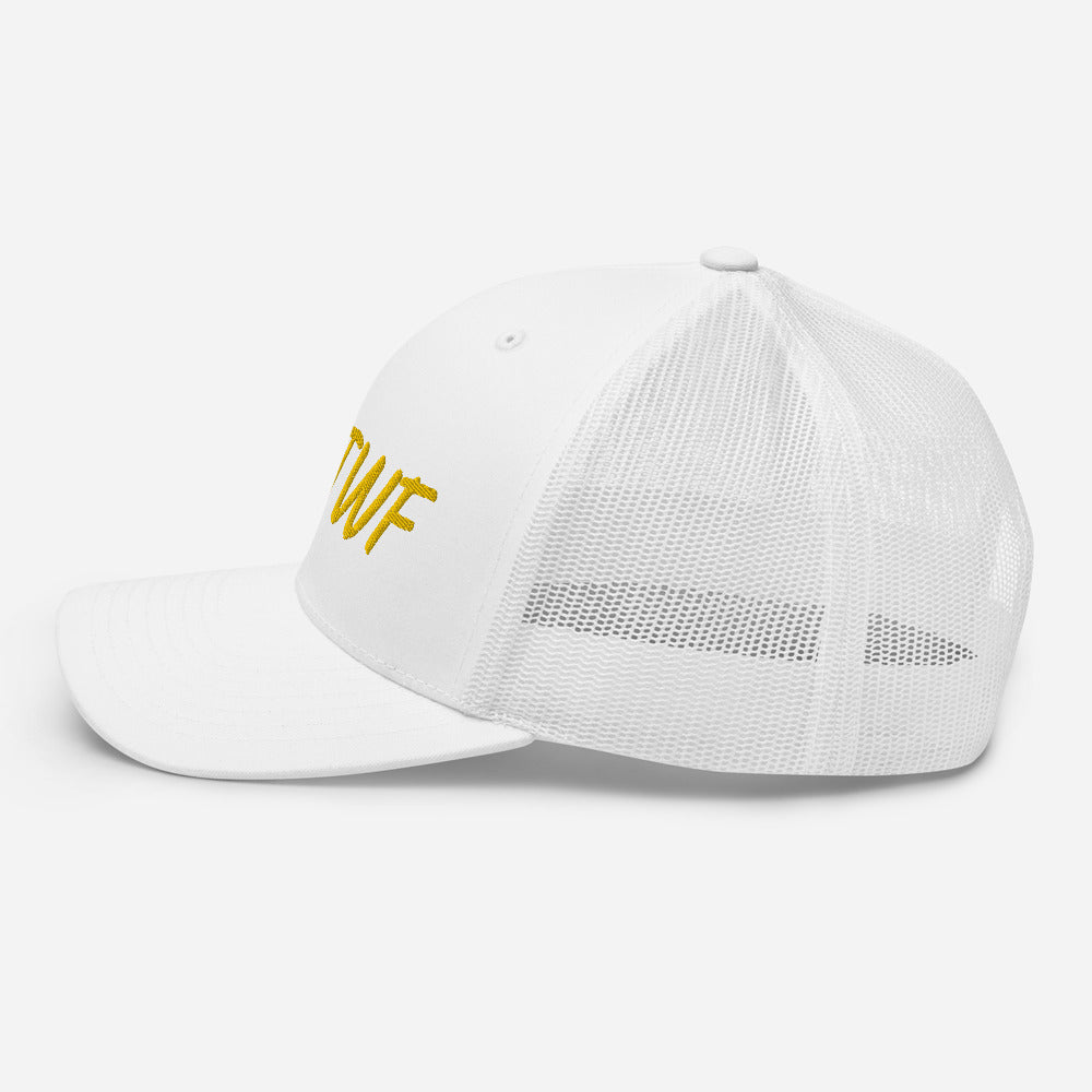 KMTWF In Gold Embroidery on Retro Trucker Hat