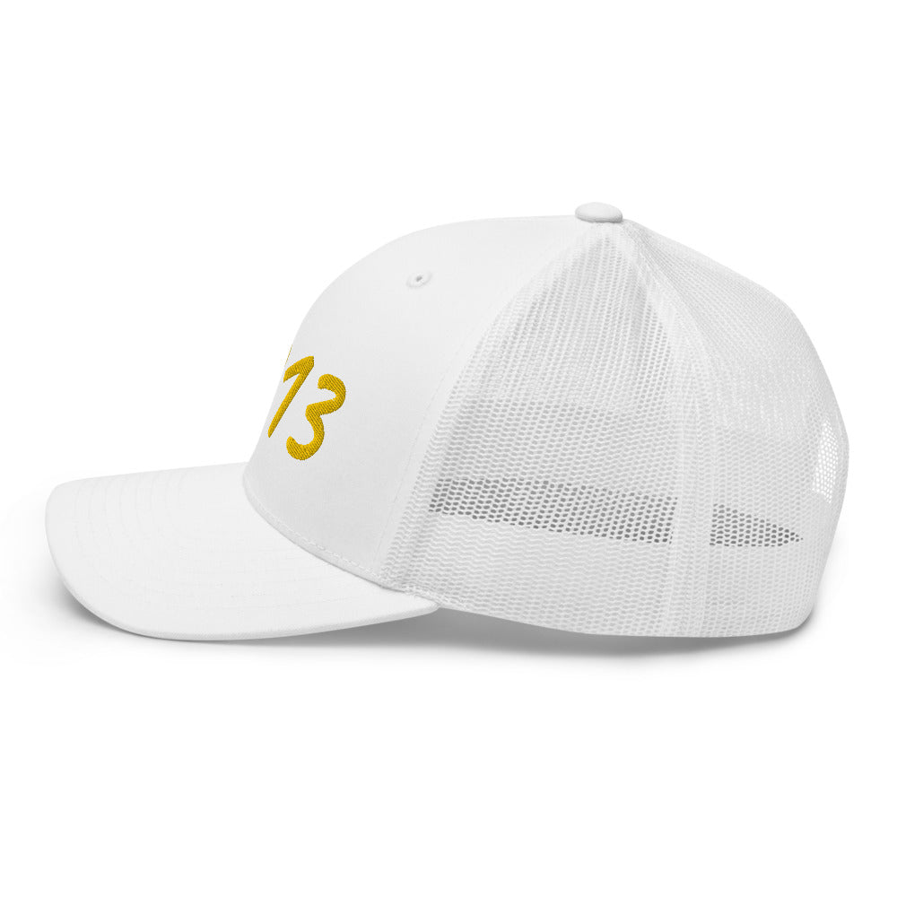 5813 In Gold Embroidery on Retro Trucker Hat