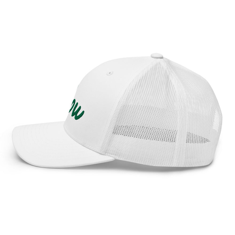 Now In Emerald Embroidery on Retro Trucker Hat