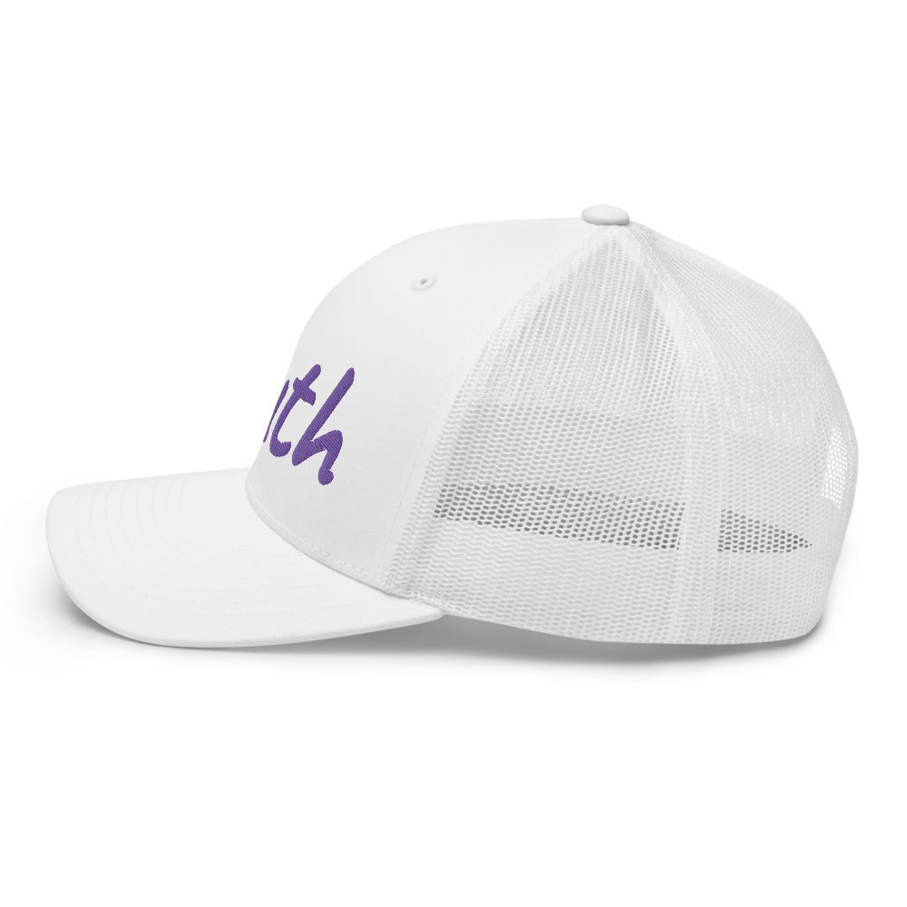 Truth In Amethyst Embroidery on Retro Trucker Hat