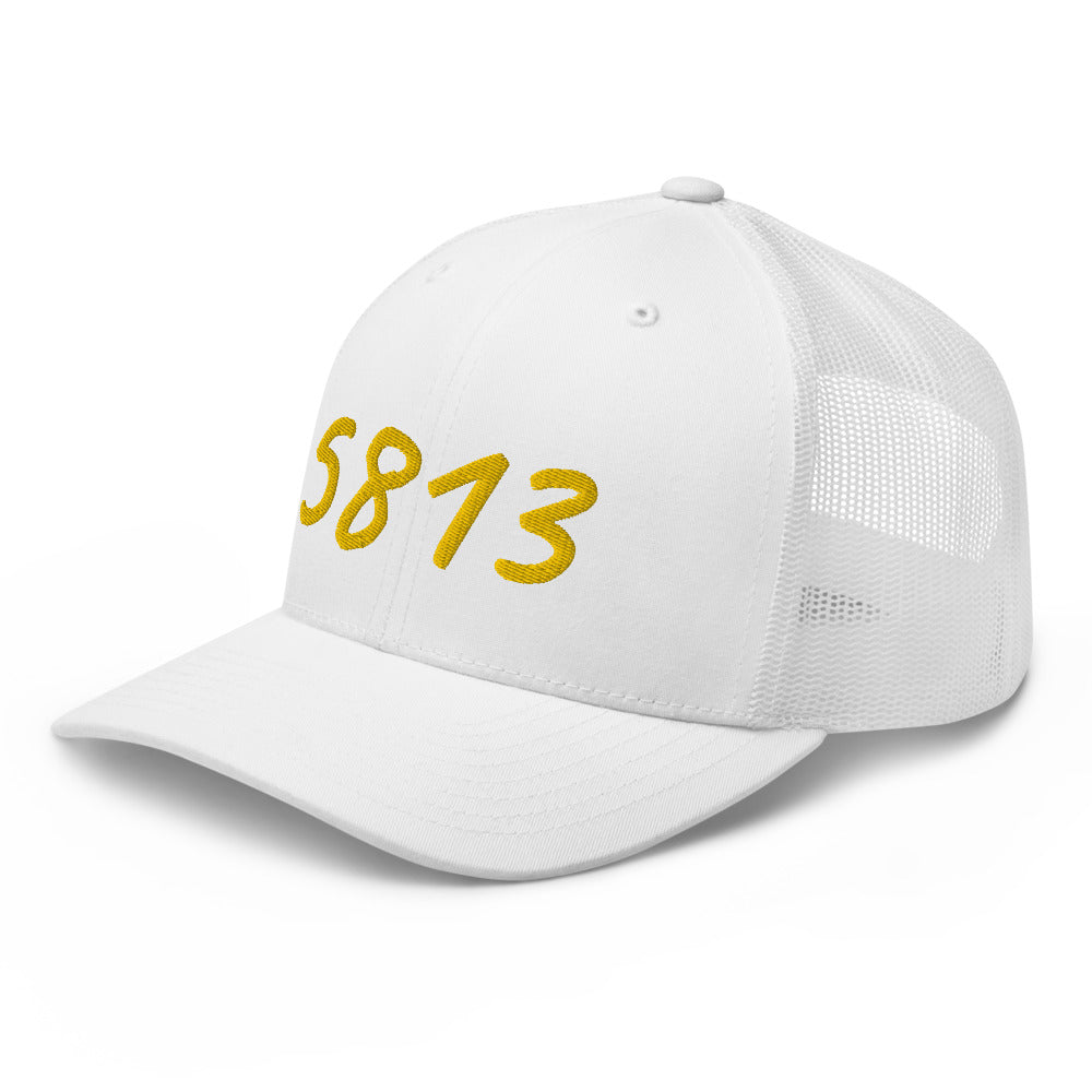 5813 In Gold Embroidery on Retro Trucker Hat