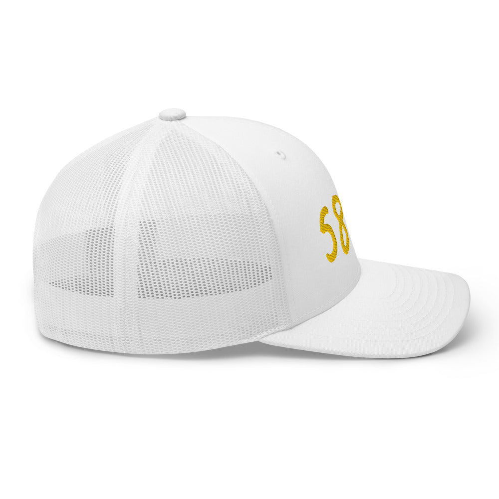 5813 In Gold Embroidery on Retro Trucker Hat