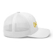 Optimist In Gold Embroidery on Retro Trucker Hat