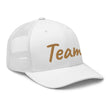 Team In Celluloid Embroidery on Retro Trucker Hat