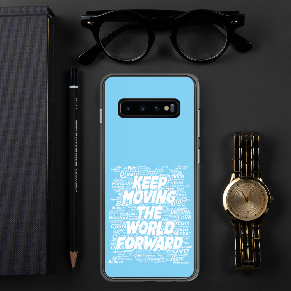 Word Clouds To Keep Moving The World Forward on Samsung Phone Case