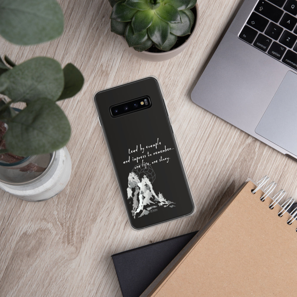 Lead By Example Haiku With Mountain Shrines on Samsung Phone Case