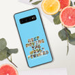 Baby Animals Keep Moving The World Forward In Blue on Samsung Phone Case