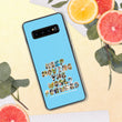 Baby Animals Keep Moving The World Forward In Blue on Samsung Phone Case