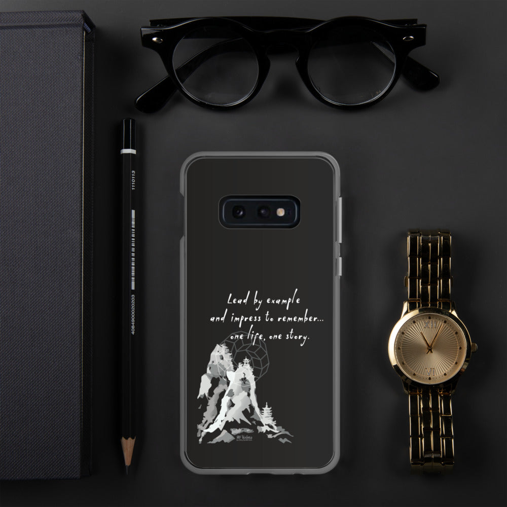 Lead By Example Haiku With Mountain Shrines on Samsung Phone Case