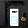 Word Clouds To Keep Moving The World Forward Through Blue Word Sky on Samsung Phone Case