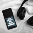 Word Clouds To Keep Moving The World Forward Through Black And Blue on Samsung Phone Case