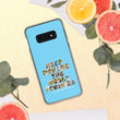 Baby Animals Keep Moving The World Forward In Blue on Samsung Phone Case