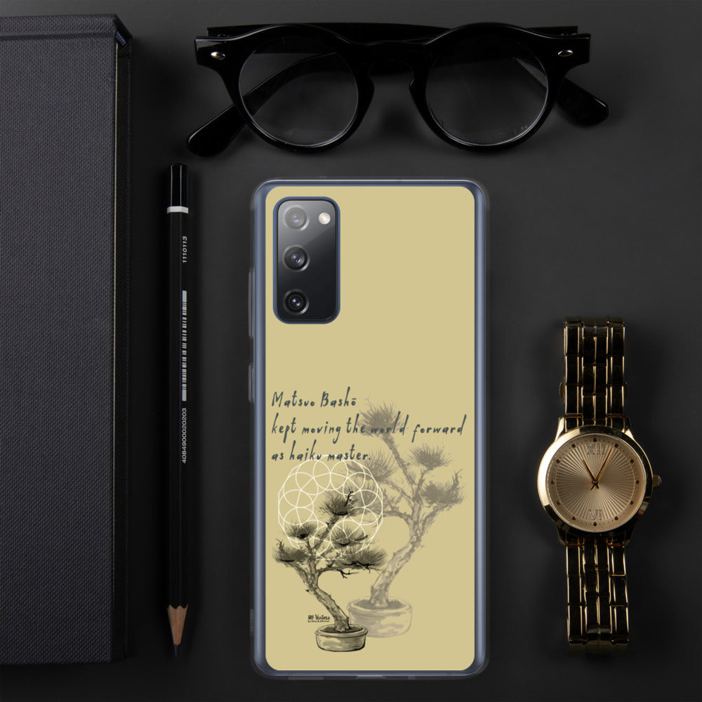 Matsuo Basho Haiku With Bonsai on Samsung Phone Case