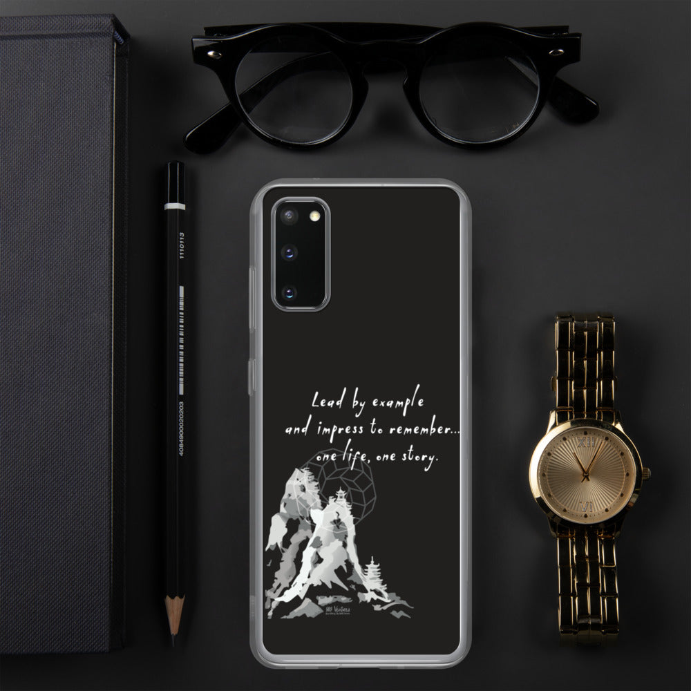 Lead By Example Haiku With Mountain Shrines on Samsung Phone Case