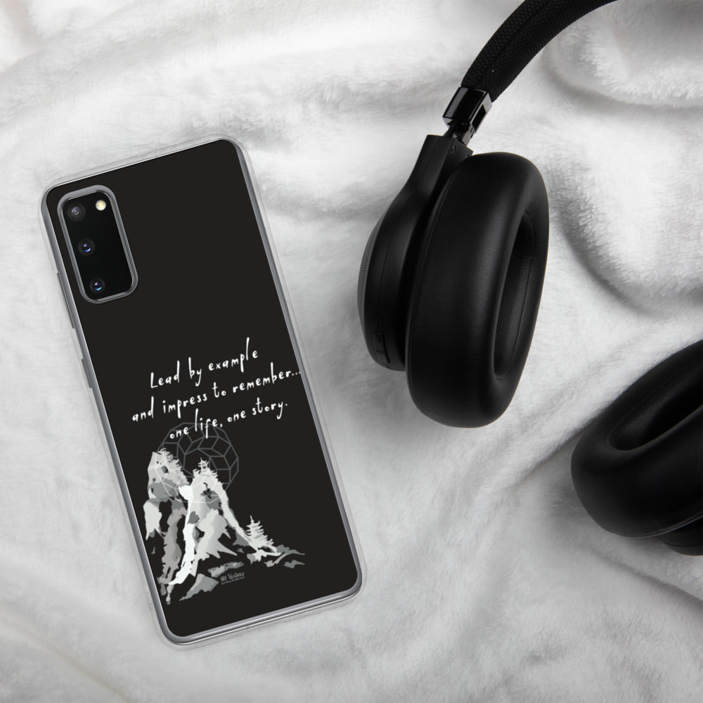 Lead By Example Haiku With Mountain Shrines on Samsung Phone Case