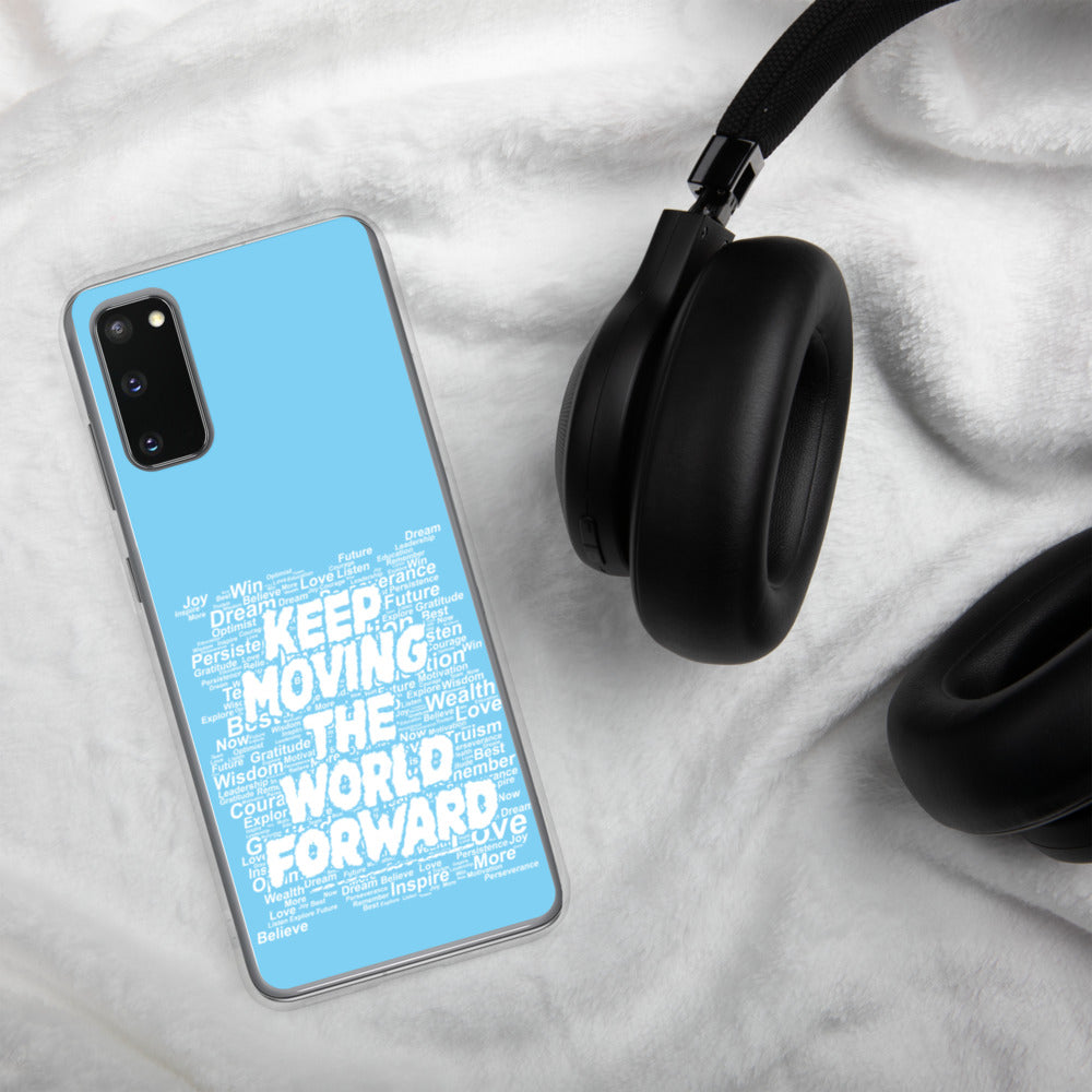 Word Clouds To Keep Moving The World Forward on Samsung Phone Case