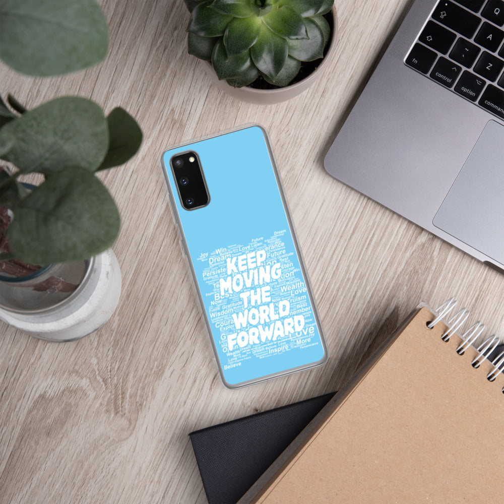 Word Clouds To Keep Moving The World Forward on Samsung Phone Case