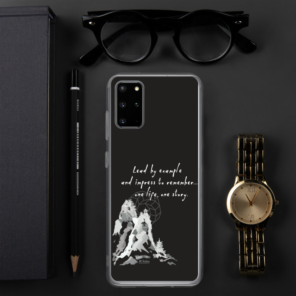 Lead By Example Haiku With Mountain Shrines on Samsung Phone Case