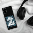 Word Clouds To Keep Moving The World Forward Through Black And Blue on Samsung Phone Case