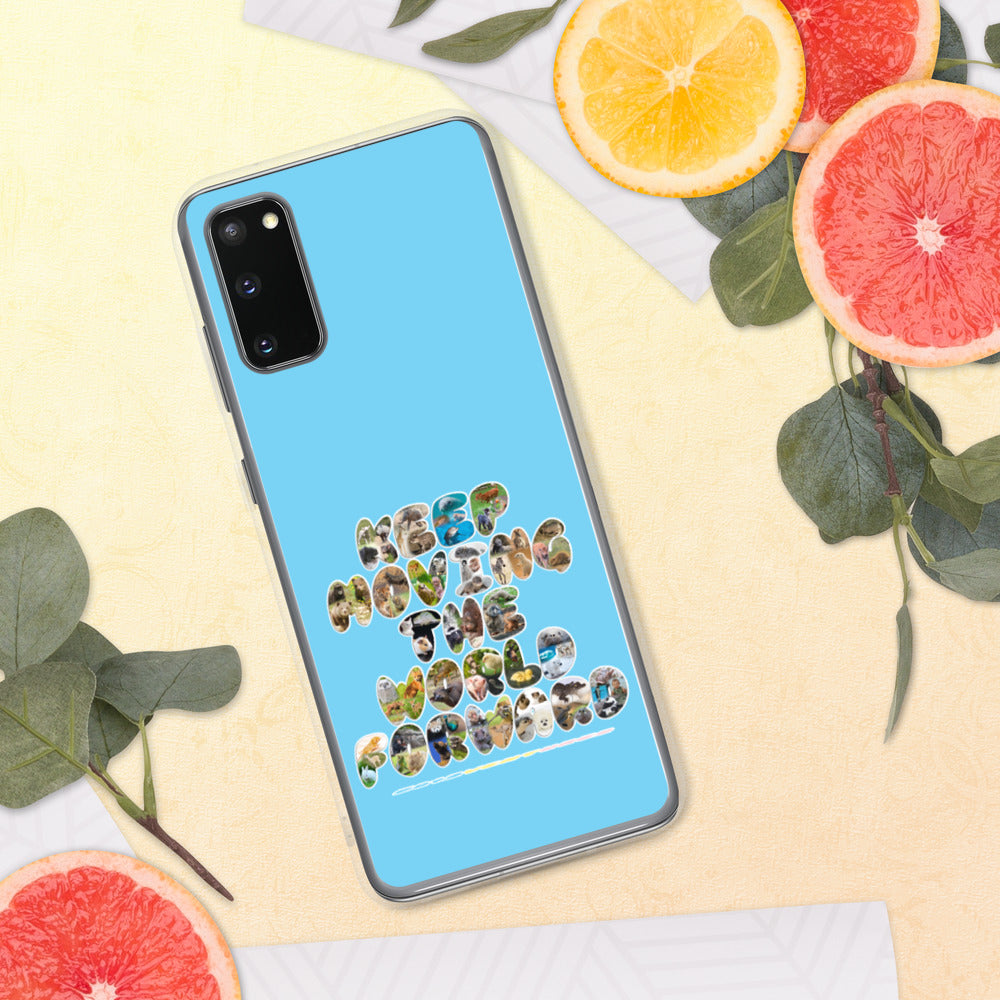 Baby Animals Keep Moving The World Forward In Blue on Samsung Phone Case