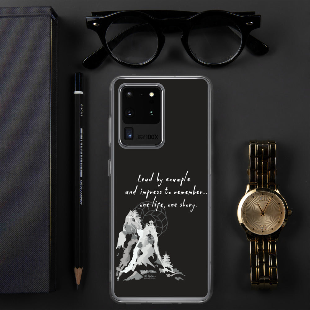 Lead By Example Haiku With Mountain Shrines on Samsung Phone Case