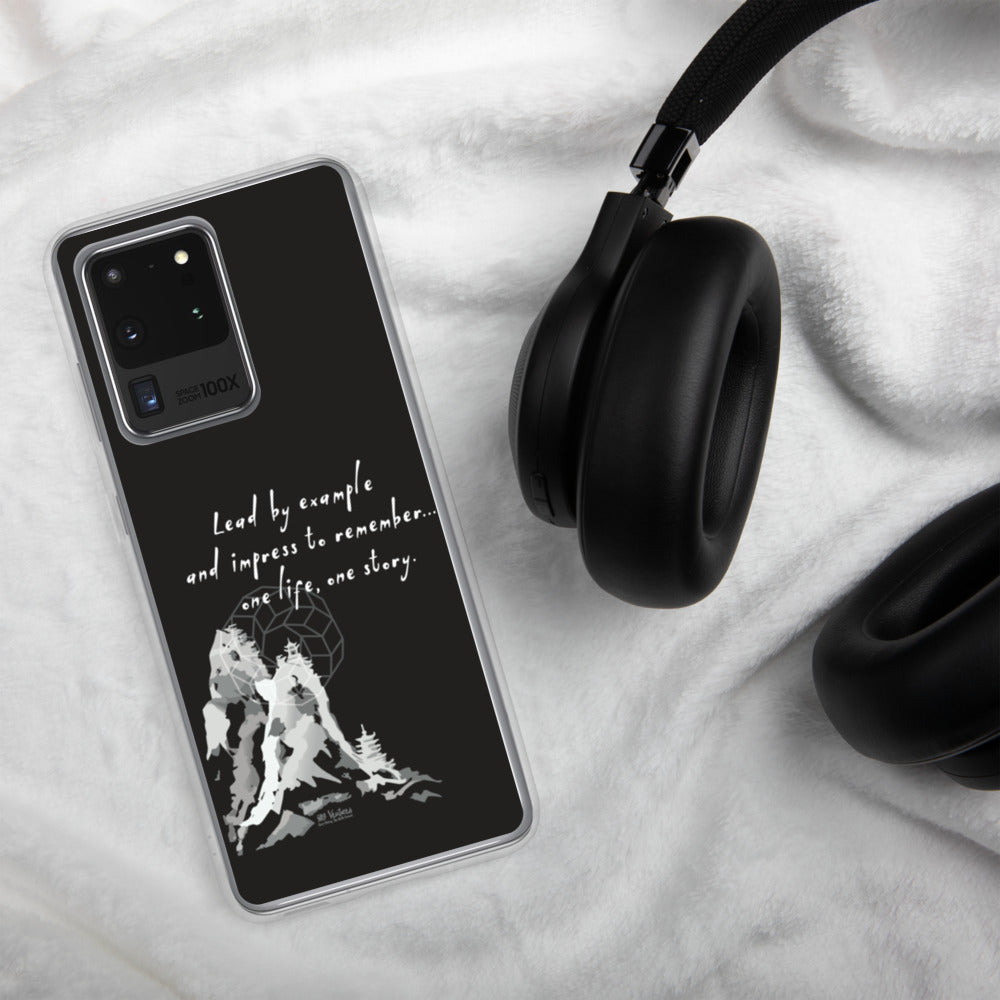 Lead By Example Haiku With Mountain Shrines on Samsung Phone Case