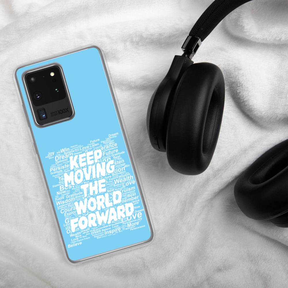 Word Clouds To Keep Moving The World Forward on Samsung Phone Case