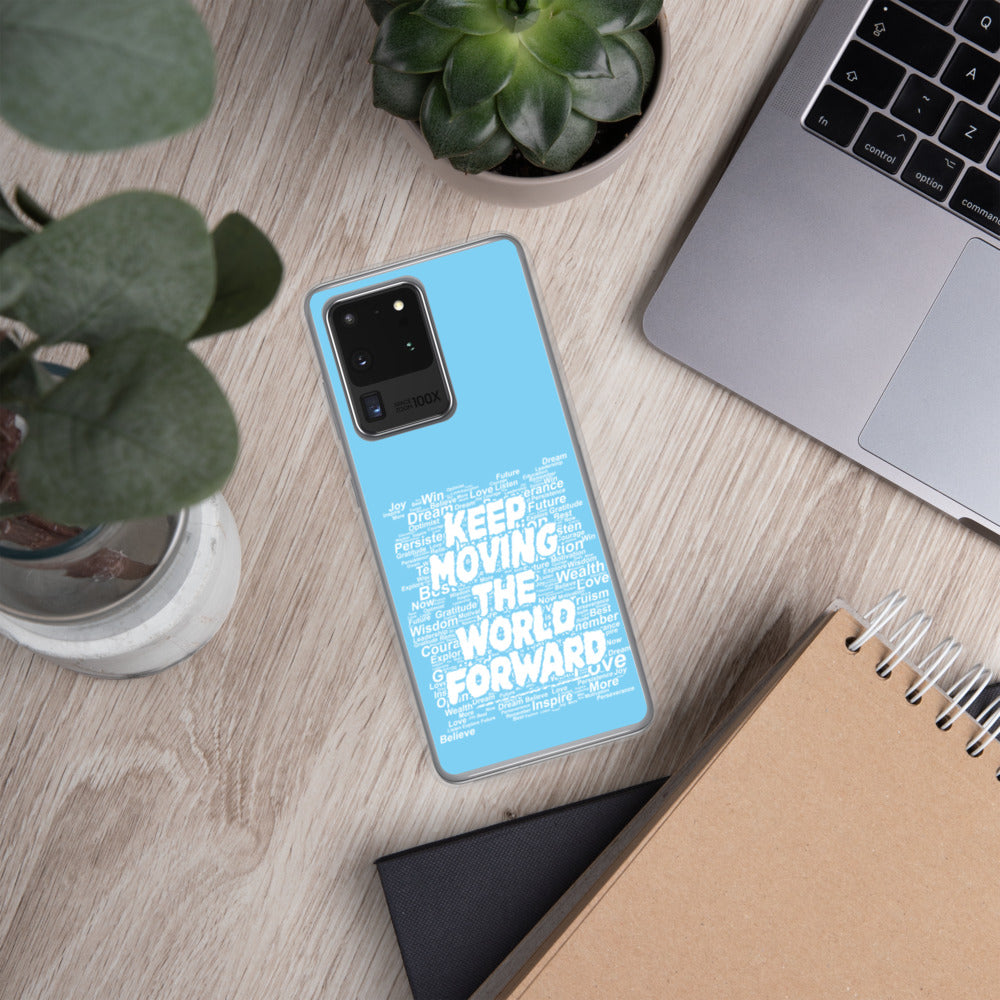 Word Clouds To Keep Moving The World Forward on Samsung Phone Case