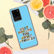 Baby Animals Keep Moving The World Forward In Blue on Samsung Phone Case