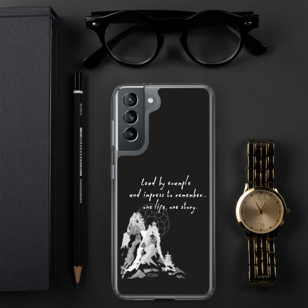 Lead By Example Haiku With Mountain Shrines on Samsung Phone Case