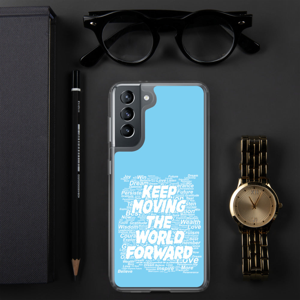 Word Clouds To Keep Moving The World Forward on Samsung Phone Case