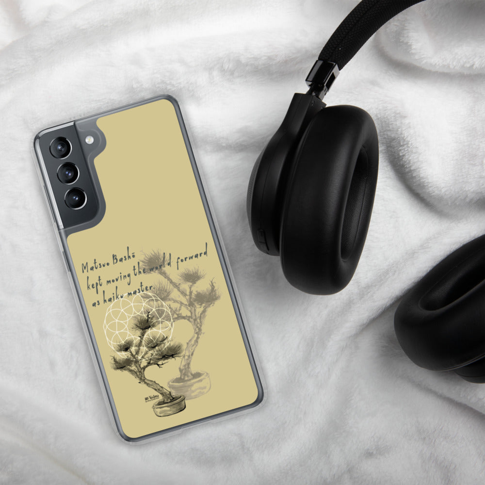 Matsuo Basho Haiku With Bonsai on Samsung Phone Case