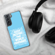 Word Clouds To Keep Moving The World Forward on Samsung Phone Case