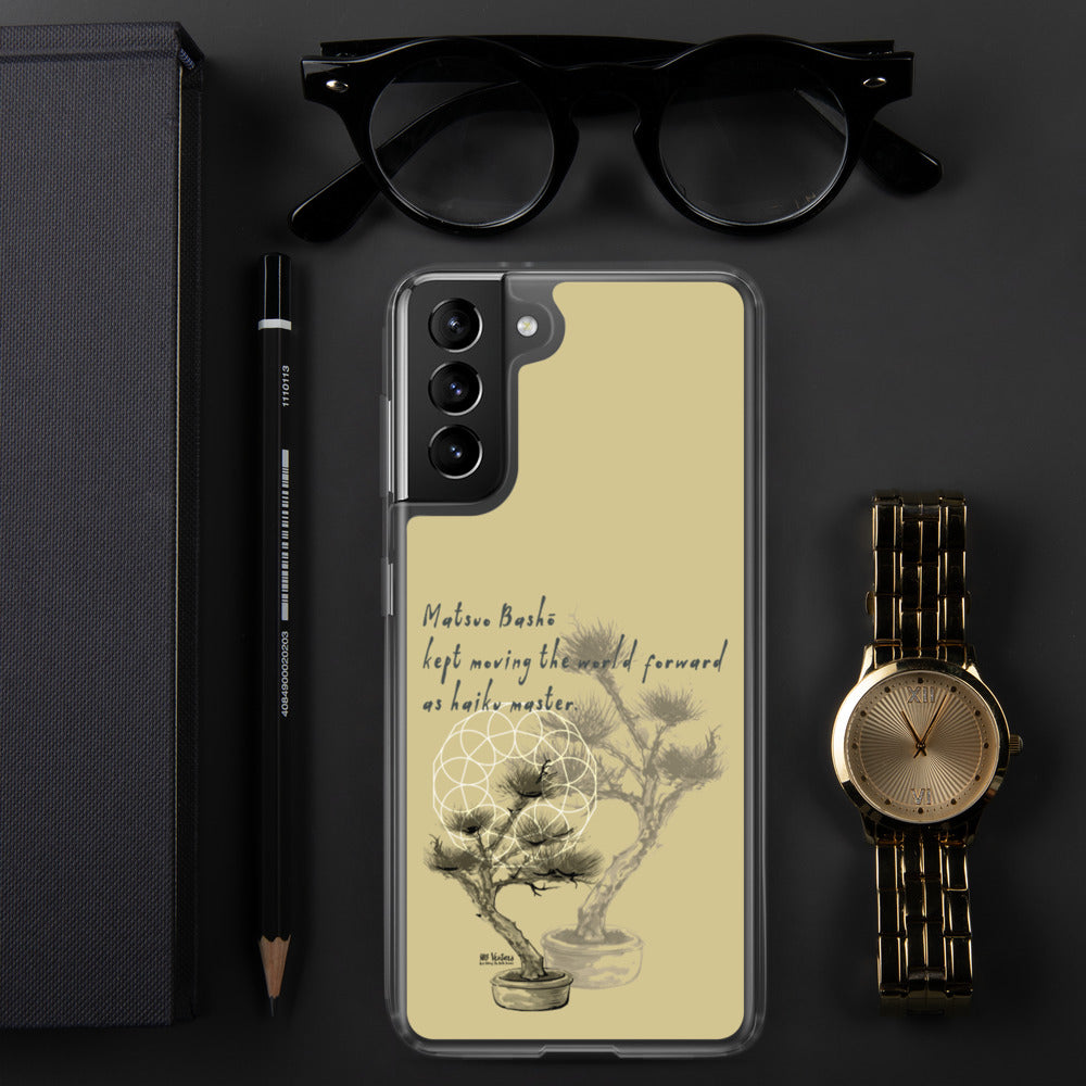 Matsuo Basho Haiku With Bonsai on Samsung Phone Case