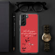 Walk With A Purpose Haiku With Dragonfly on Samsung Phone Case