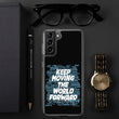 Word Clouds To Keep Moving The World Forward Through Black And Blue on Samsung Phone Case