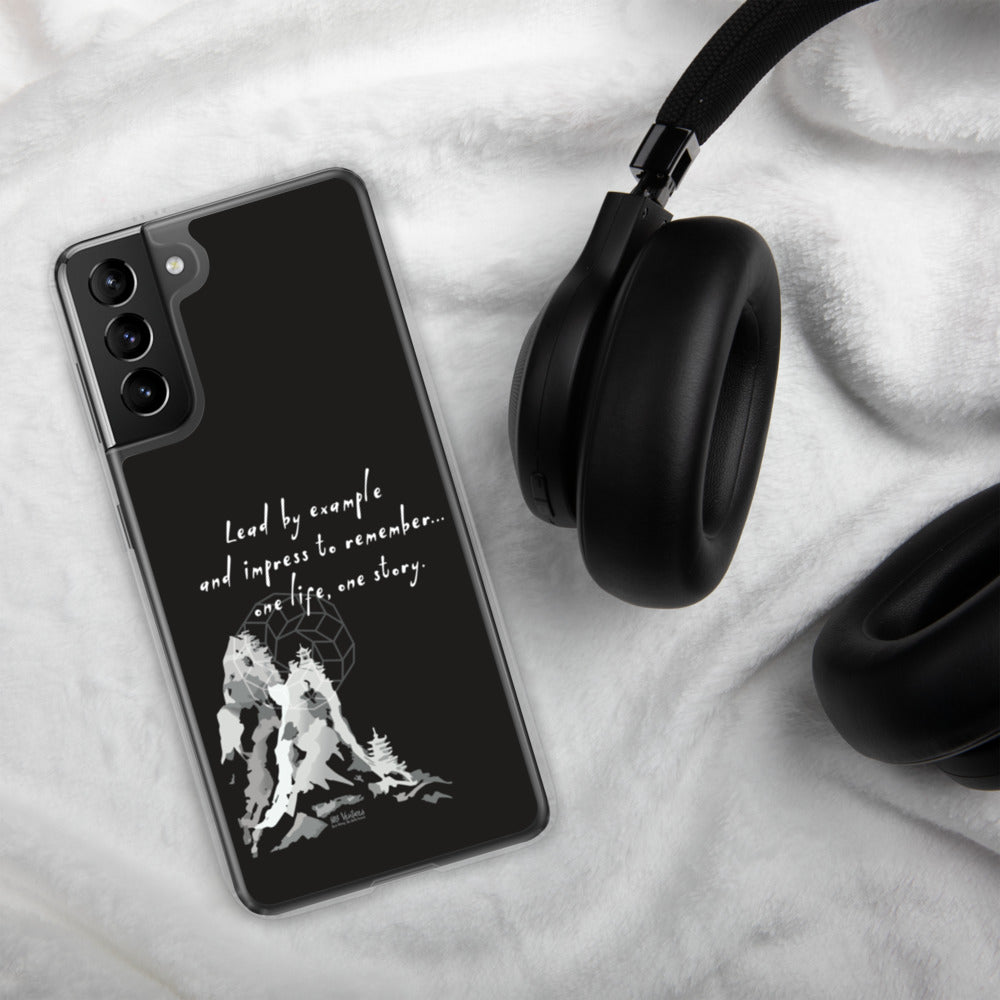 Lead By Example Haiku With Mountain Shrines on Samsung Phone Case