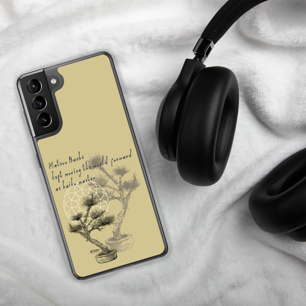 Matsuo Basho Haiku With Bonsai on Samsung Phone Case