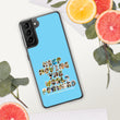 Baby Animals Keep Moving The World Forward In Blue on Samsung Phone Case